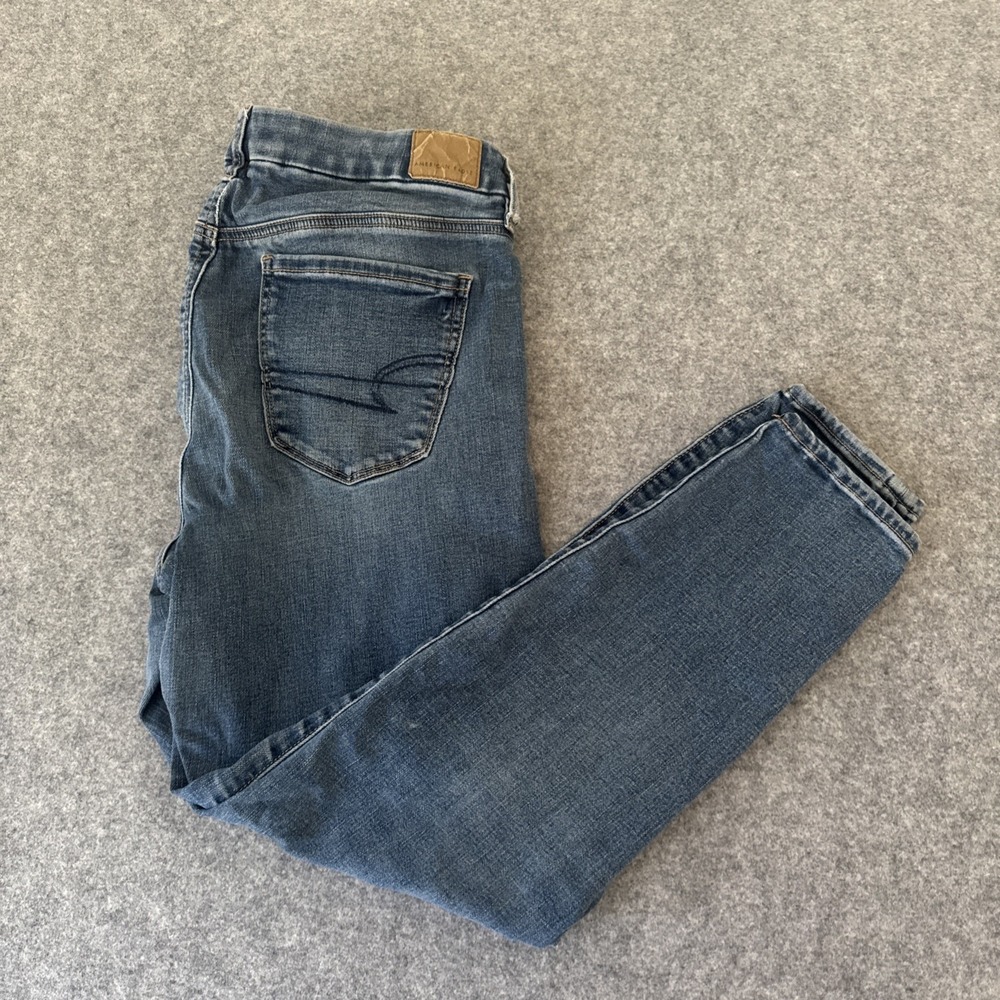 American Eagle Women's Size 10 Curvy Hi Rise Jegging‎ Jeans Medium Wash - Picture 14 of 15